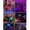 Luces de fiesta activadas por sonido con control remoto, iluminación de DJ, lámpara estroboscópica de bola de discoteca, 7