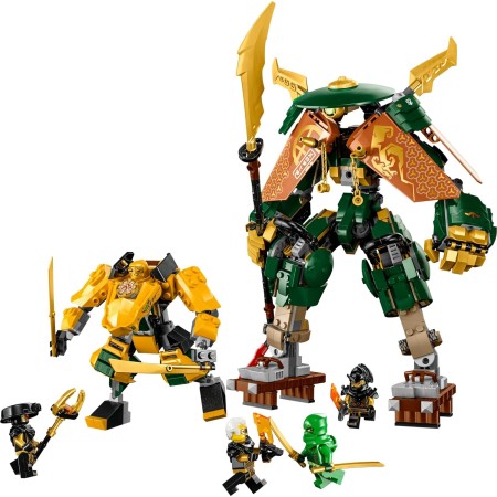 LEGO NINJAGO Lloyd y Arin's Ninja Team Mechs 71794 - Juego de juguetes de construcción, con 2 mecánicos y 5 minifiguras, ideal