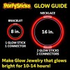 Glow Sticks - Paquete de 400 unidades de 8 pulgadas que brillan en la oscuridad, palos de luz, collares y pulseras brillantes