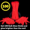 Glow Sticks - Paquete de 400 unidades de 8 pulgadas que brillan en la oscuridad, palos de luz, collares y pulseras brillantes