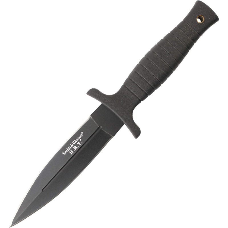 Smith & Wesson SWHRT9B - Cuchillo de hoja fija SS de alto carbono de 9 pulgadas con hoja de doble borde de 4.7 pulgadas y mango