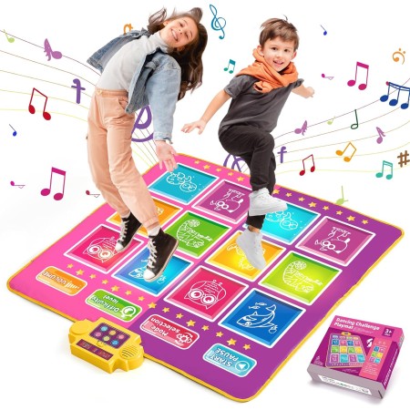 Tapete de baile para niños de 3 a 12 años, alfombrillas de baile electrónicas iluminadas, juguetes de regalo con Bluetooth juego