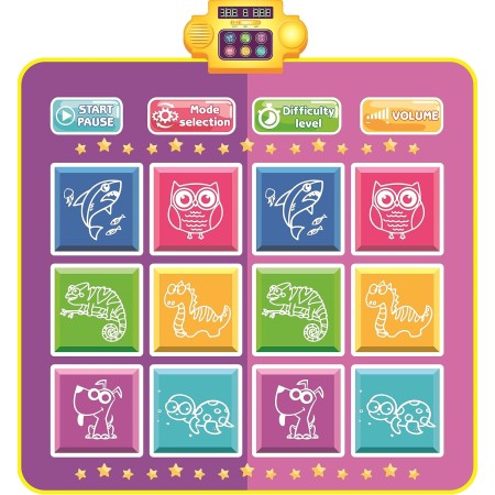 Tapete de baile para niños de 3 a 12 años, alfombrillas de baile electrónicas iluminadas, juguetes de regalo con Bluetooth juego