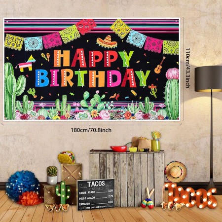 97 piezas de decoraciones mexicanas para fiestas de cumpleaños para niños, niñas y adultos, kit de guirnalda de arco de globos,