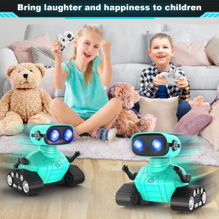 Hamourd Juguetes robóticos - Juguetes para niños, robots RC recargables, juguete de control remoto con demostración automática,