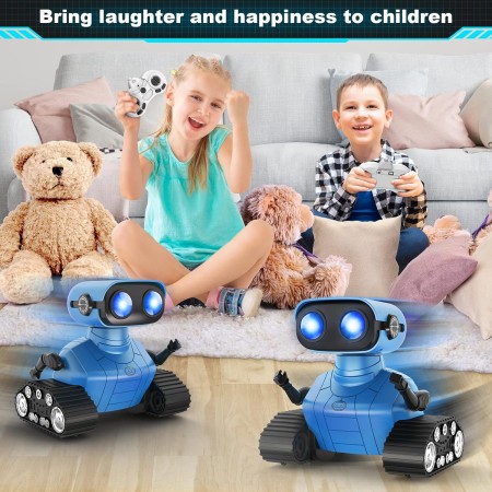 Hamourd Juguetes robóticos - Juguetes para niños, robots RC recargables, juguete de control remoto con demostración automática,