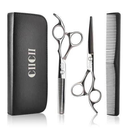 CIICII - Tijeras de corte de cabello, juego de tijeras profesionales de 6.5 pulgadas (tijeras de corte de pelo, kit de corte de