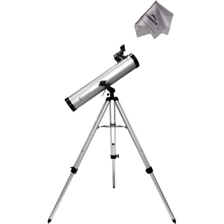 BARSKA Starwatcher telescopio refractor de 400 x 70 mm con trípode de mesa y funda de transporte