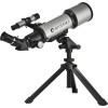 BARSKA Starwatcher telescopio refractor de 400 x 70 mm con trípode de mesa y funda de transporte