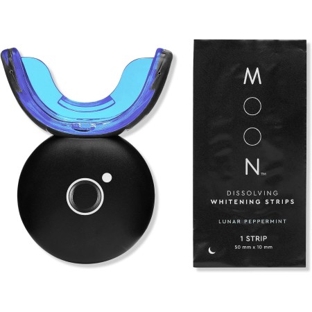 MOON Kit de blanqueamiento dental con luz LED, inalámbrico, tratamiento de 5 minutos, suave con dientes sensibles, ayuda a