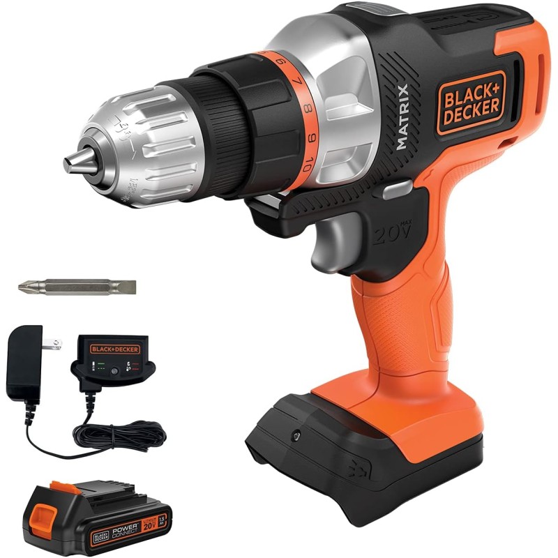 Destornillador/perforadora Black & Decker 20 V MAX con 1 baterías de litio