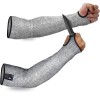 Evridwear - 1 par de mangas resistentes a cortes para protección de brazos en el trabajo, EN388 Nivel 5, contra punciones, con o