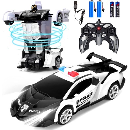 Dolanus Automóvil Transform Robot RC - El automóvil con control remoto contiene todas las baterías: Deformación de un solo botón