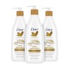 Dove Body Love - Loción corporal restauradora de cuidado paquete de 3 para piel seca recurrente que mejora visiblemente la piel