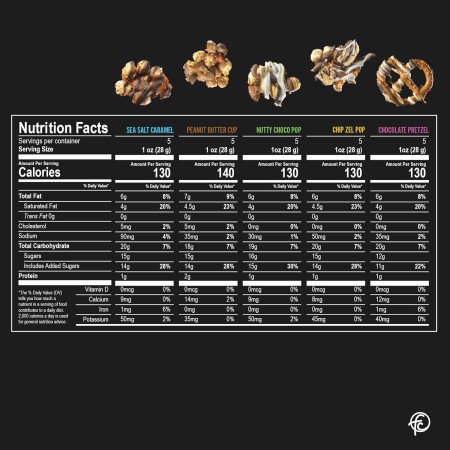 Funky Chunky Palomitas de maíz gourmet, palomitas de maíz con chocolate, pretzel y mezclas de nuez, paquete variado, caramelo de