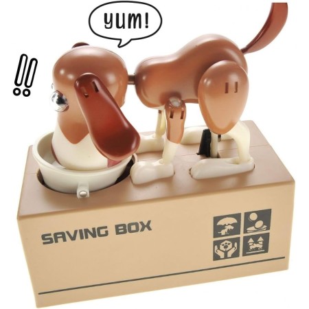 Juguete caja de dinero, come monedas robótico My Dog Piggy Bank por Liberty Imports