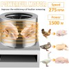 Mmucco 2HP 20In acero inoxidable pollo Plucker máquina, desplumar máquina De-pluma, 110V 1500w 275r/min