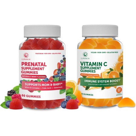 Gomitas prenatales de vitaminas para mujeres con hierro y ácido fólico, masticables y sin OMG, vitaminas prenatales