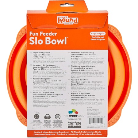 Outward Hound Fun Feeder Slo Bowl Cuenco para perro de alimentación lenta, mediano/pequeño, color púrpura