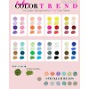 Paodey Kit de fabricación de pulseras, 10,000 cuentas de arcilla polimérica, 48 colores, cuentas redondas planas, kit de