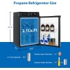Ecojoy Refrigerador de propano para caravana, refrigerador RV de 3 vías, refrigerador semirremolque 110V/12V/LPG, refrigerador