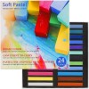 LOONENG Tiza pastel suave no tóxica, tiza suave para proyectos de manualidades, dibujo, mezcla, capas, sombreado, 36 colores