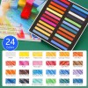 LOONENG Tiza pastel suave no tóxica, tiza suave para proyectos de manualidades, dibujo, mezcla, capas, sombreado, 36 colores