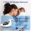 Boreas Aspirador de alérgenos de mano, aspiradora de cama UV, mata alérgenos/ácaros/bacterias, almohadilla pulsante grande,
