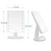 KOOKIN Espejo de maquillaje iluminado con 16 luces LED, rotación libre de 180 grados, espejo iluminado con pantalla táctil,