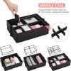 Yaheetech Rolling Makeup Case Professional Cosmetic Case Aluminum Makeup Train Case Cosmetic Organizer Makeup Trolley