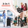 Yaheetech Rolling Makeup Case Professional Cosmetic Case Aluminum Makeup Train Case Cosmetic Organizer Makeup Trolley