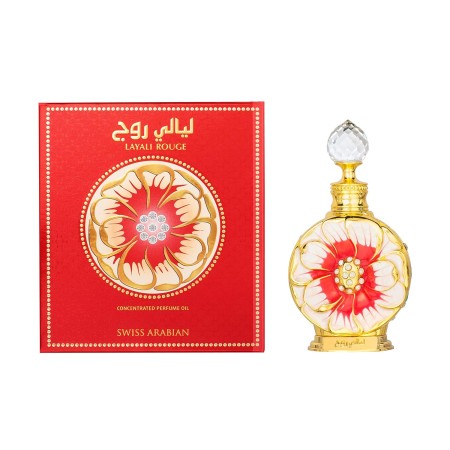 Swiss Arabian Layali Rouge – Productos de lujo de Dubai – Fragancia de aceite de perfume personal adictiva de larga duración –