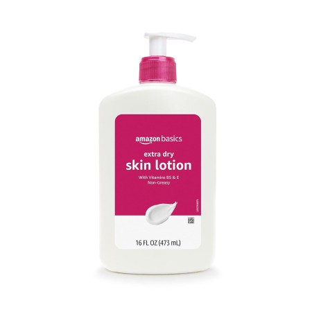 Amazon Basics Loción para la piel extra seca con vitaminas B5 y E, aroma limpio, 16 fl oz (anteriormente Solimo)