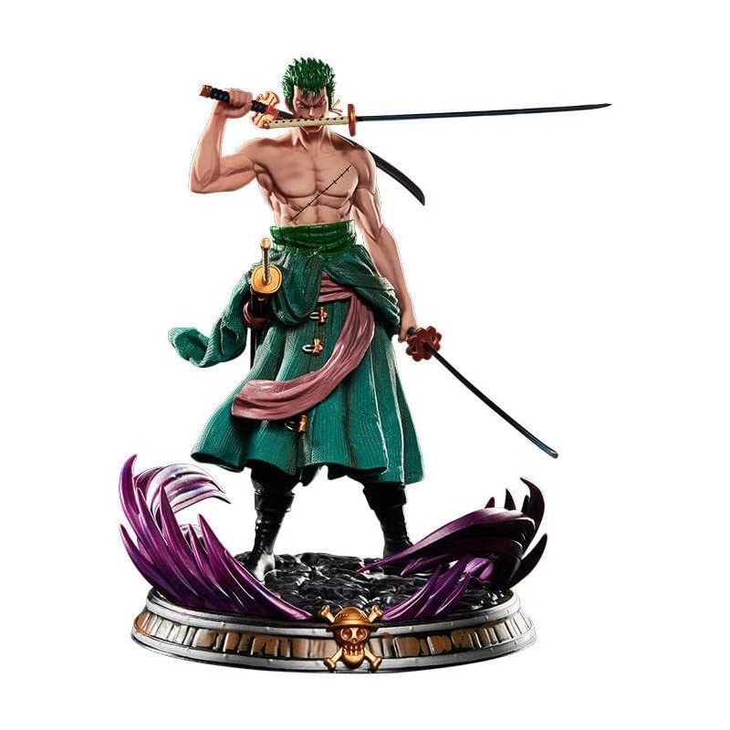 Figura de acción de Zoro, tres espadas Zoro, juguetes de anime, figura de modelo, estatua de PVC, modelo de personaje, colección