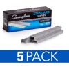 Swingline grapas, estándar, 1/4 de pulgada de longitud, 210/tira, 5,000/caja, 5 cajas (35101)