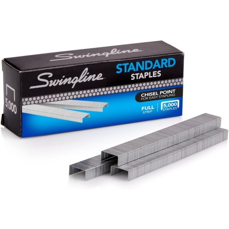 Swingline grapas, estándar, 1/4 de pulgada de longitud, 210/tira, 5,000/caja, 5 cajas (35101)
