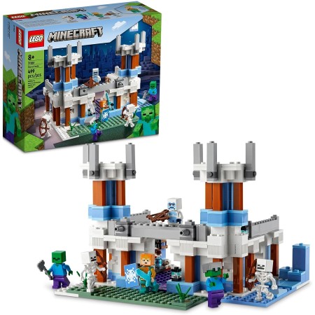 LEGO Minecraft The Ice Castle 21186 - Juego de juguetes de construcción para niños, niñas y niños a partir de 8 años (499
