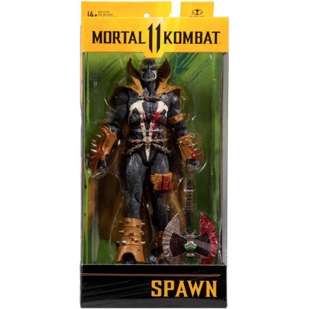 McFarlane Toys Mortal Kombat Spawn Bloody Classic - Figura de acción de 7 pulgadas con accesorios