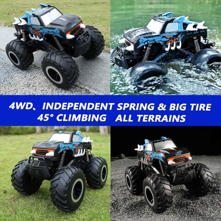 XINGRUI - Camión militar a control remoto, tiempo de juego de 50 minutos, JJRC Q69 Off-Road. Coche a control remoto, 2.4 GHz,