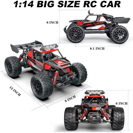 XINGRUI - Camión militar a control remoto, tiempo de juego de 50 minutos, JJRC Q69 Off-Road. Coche a control remoto, 2.4 GHz,