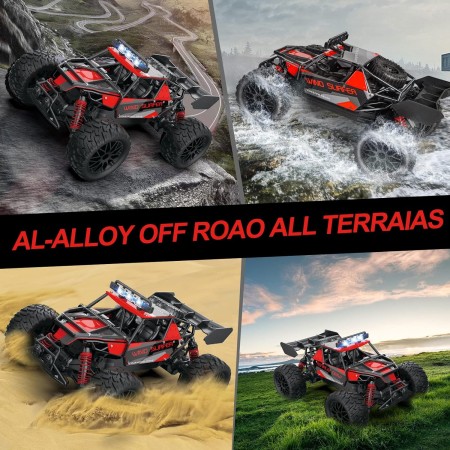 XINGRUI - Camión militar a control remoto, tiempo de juego de 50 minutos, JJRC Q69 Off-Road. Coche a control remoto, 2.4 GHz,