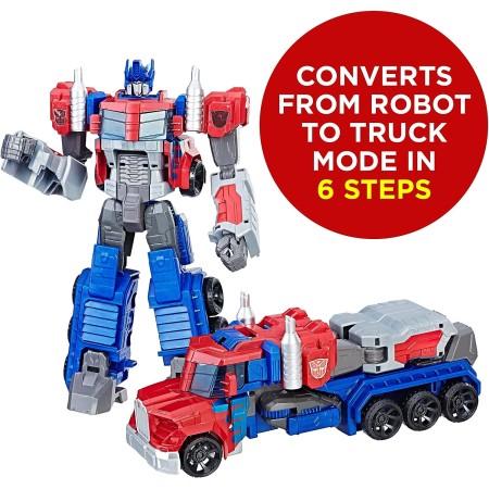 Transformers heróicos juguetes Optimus Prime figura de acción- Figura de acción atemporal de gran escala, cambia en el camión de