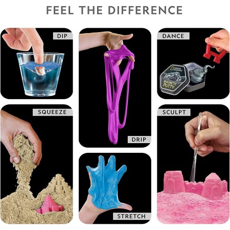 NATIONAL GEOGRAPHIC Kit de ciencia de la Tierra - Más de 15 experimentos científicos para niños, kit de cultivo de cristales,