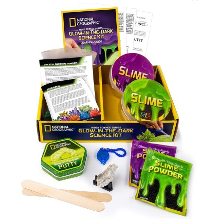 NATIONAL GEOGRAPHIC Kit de ciencia de la Tierra - Más de 15 experimentos científicos para niños, kit de cultivo de cristales,
