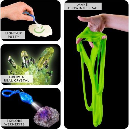 NATIONAL GEOGRAPHIC Kit de ciencia de la Tierra - Más de 15 experimentos científicos para niños, kit de cultivo de cristales,