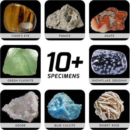 NATIONAL GEOGRAPHIC Kit de ciencia de la Tierra - Más de 15 experimentos científicos para niños, kit de cultivo de cristales,