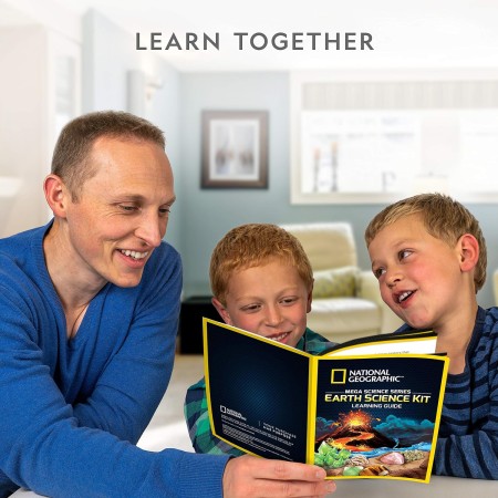 NATIONAL GEOGRAPHIC Kit de ciencia de la Tierra - Más de 15 experimentos científicos para niños, kit de cultivo de cristales,