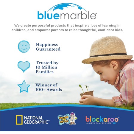 NATIONAL GEOGRAPHIC Kit de ciencia de la Tierra - Más de 15 experimentos científicos para niños, kit de cultivo de cristales,