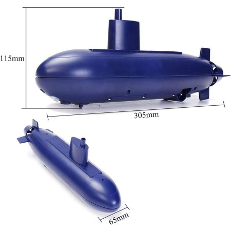 GoolRC Mini submarino a control remoto, barco de control remoto de 2.4 GHz, 6 canales DIY bajo el agua barco RC para niños