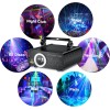 Ehaho Luces de fiesta láser para DJ, animación 3D RGB Lazer, iluminación de escenario, luces de proyector de disco activadas por